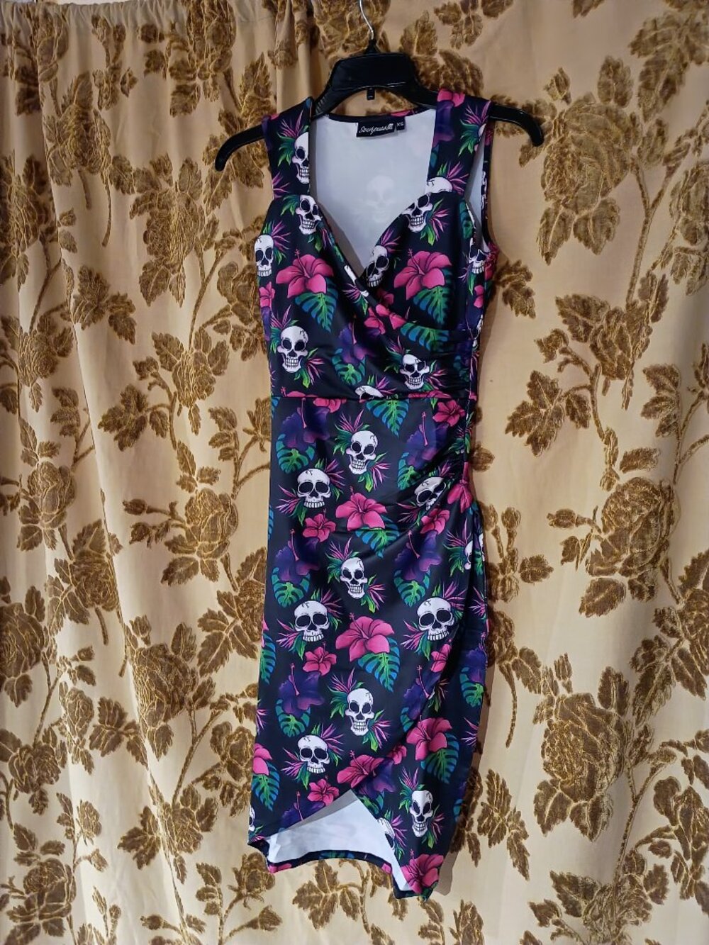 Sourpuss Tropical Skulls Tiki Dress